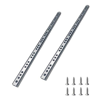 Metal Drawer Slides, 2Pcs Ball Bearing Drawer Slide Rails, Full Extension Side Mount Track, Smooth Quiet Glide for Cabinet, Kitchen, Dresser, File Cabinet, Heavy Duty Drawer Hardware 342mm - size: 342mm