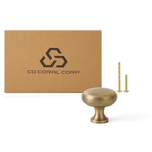 2 Pack Solid Brass Cabinet Knobs, Simple Drawer Knobs, Antique Brass Cabinet Knobs for Kitchen, Bathroom, and Furniture - size: Knob-G