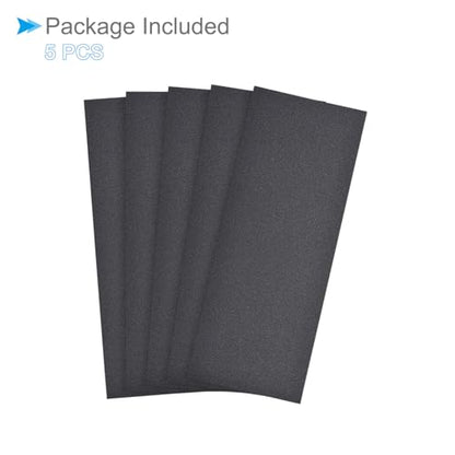 Wet Dry Sanding Sheets, 9 Inch x 3.6 Inch 320 Grit Sandpaper Sheets Silicon Carbide - Applications: for Furniture, Hobbies and Home Improvement, Drywall, Wood, Metal, 5 Pieces - size: 320 grit