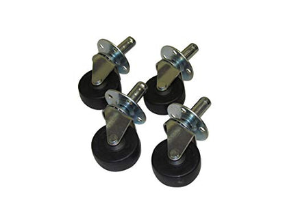 Reliable Hardware Company RH-9006-SET-A Plug Caster Set, Black & Silver 2 inches