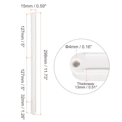 uxcell Drawer Slides, 4Pcs 300mm - Plastic Drawer Rails, Side Mounted Grooved Guide Rails for Cabinet Drawers Bedside Tables Wardrobe Dressers (White) - color: White