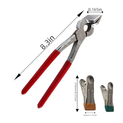 Flat Pliers Leather Making Tools Heavy Duty Horse Saddle Stitching Tool - style: pliers+clamp