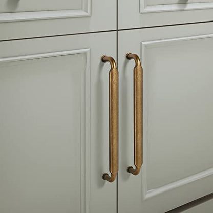 Goo-Ki 6 Pack 7-1/2 Inch （192mm） Hole Center Cabinet Pulls Antique Brass Zinc Alloy Kitchen Drawer Pulls Drawer Handles 7.9 Inch Length 2202-GT-192 - color: Antique Brass, size: 7-1/2 Inch Hole Centers