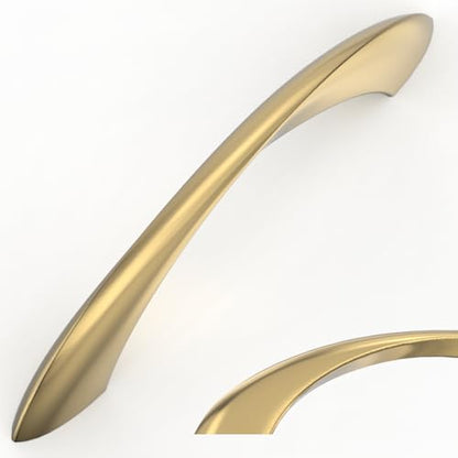 Amerdeco 10 Pack Champagne Bronze 3.75 Inch(96mm) Hole Centers Kitchen Arch Twisted Cabinet Pulls Cabinet Hardware for Cabinets Cupboard Handles Drawer Pulls ZH0048 - color: Champagne-Bronze, size: 3.75"/96MM Hole Center