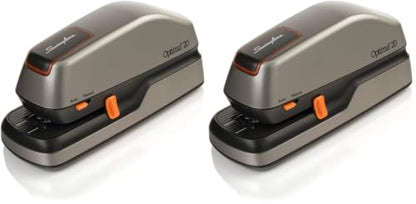 Swingline Electric Stapler, 20 Sheet Capacity, Optima 20, Jam Free, Auto or Manual, Plug in or Battery, Silver (48208) (Pack of 2) - size: 20 Sheet (Pack of 2), style: Full Strip (Pack of 1)