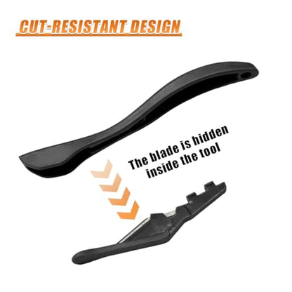 3PCS Car Wrapping Paper Cutter with 10 Replaceable Blades (Black) - color: Black