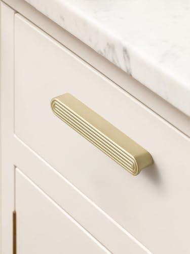 Cabinet Pulls Gold 6.3" Hole Center 5 Pack - color: Brushed Gold, size: 6-5/16"(160mm) Hole Center