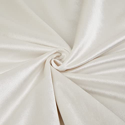 Royal Velvet Ivory, Fabric by the Yard - color: Ivory
