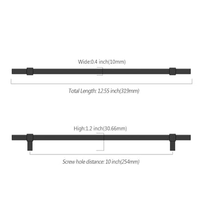 Asidrama 10 Pack 10 inch Matte Black Kitchen Cabinet Handles - color: Matte Black, size: 10" Hole Center(254mm)