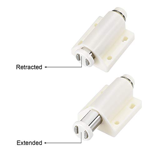 uxcell Touch Catch Magnetic Press Latch for Cabinet Door Cupboard Drawers White 4pcs - color: White
