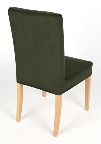 Henriksdal Chair Cover Solid Color Durable Heavy Weight Chenille Fabric Slipcover for Henriksdal Dining Chair (Army Green, Single) - color: Army Green