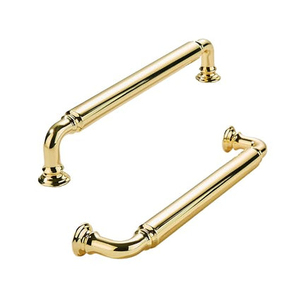 khtumeware 2-Pack Polished Brass Heavy-Duty Solid Cabinet Pulls, 5 Inch (128mm) Hole Center,Polished Gold Drawer Pulls, Cabinet Hardware, Suitable for Kitchen Cabinets, Bathrooms and Dressers - color: Polished Brass, size: 5 Inch(128mm)Hole Center