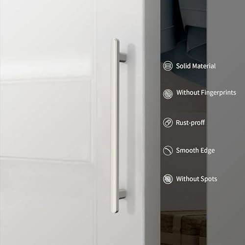 10 Pack 7.5 Inch(192mm) Kitchen Cabinet Handles Brushed Satin Nickel Cabinet Pulls Kitchen Cabinet Hardware Drawer Pulls for Cupboard Wardrobe - color: Brushed Satin Nickel, size: 7.5"/192MM Hole Center