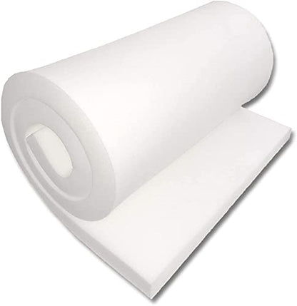 FoamTouch (2 Pack) High Density 1x24x80 Upholstery Foam, White - size: 1" x 24" x 80" (2 pack)