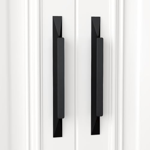 Peaha 25 Pack 3-3/4 Inch Hole Center Black Kitchen Cabinet Handles - color: Black-25pack, size: 3-3/4in Hole Centers
