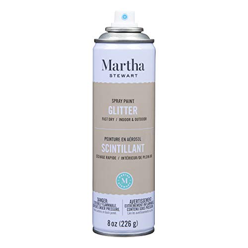 MARTHA STEWART 8oz Spray Paint, Glitter Sugar Cube (42936) - color: Glitter Sugar Cube