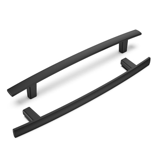 homdiy 20 Pack Matte Black Cabinet Pulls, Solid Zinc Alloy, 5 Inch CC - color: Matte Black, size: 5 Inch Hole Center