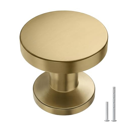 Goldenwarm 10 Pack Champagne Bronze Cabinet Knobs Round Bronze Drawer Knobs - color: Champagne Bronze, size: Single Hole Center
