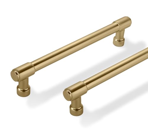 Solid Heavy Duty Jasper Pulls 10 Pack Champagne Bronze Cabinet Pulls 5 Inch Hole Centers for Kitchen Cupboard Handles and Bathroom - color: Champagne Bronze, size: 5 inch(128mm) Hole Center