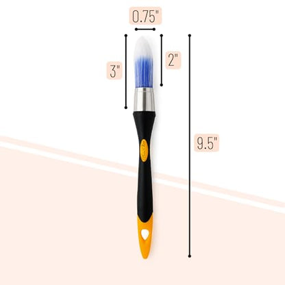 Bates- Trim Brush, 0.75 Inch, Edge Painting Tool, Trim Paint Brushes, Trimmer Edger, Trim Brush - color: Orange-black, size: 0.75 inch, 1 Pack