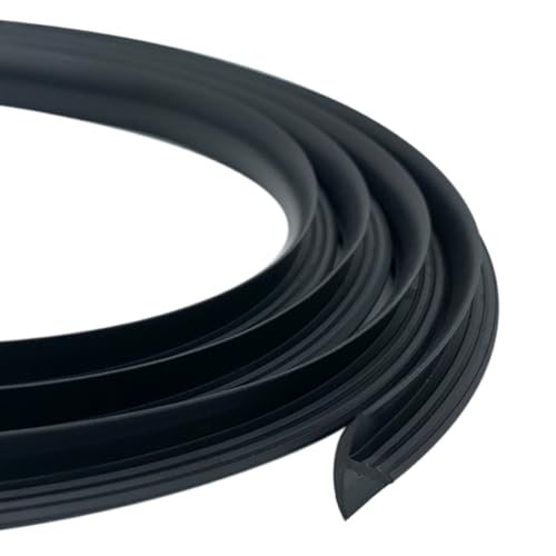 T Rubber Trim Molding, Fit 3/4 inch Edge, Edging Shelf Banding, Center Barb Tee Moulding for Tables, Game and Arcade Machines Decorative, Black, 26Ft(8M) - color: Black, size: 3/4inch (26Feet)