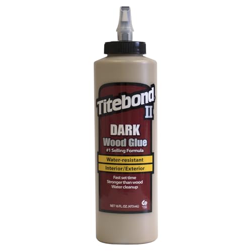 Titebond II Dark Wood Glue, 16 Oz. – Interior & Exterior Wood Adhesive – 3704 - size: 16 Fl Oz (Pack of 1)