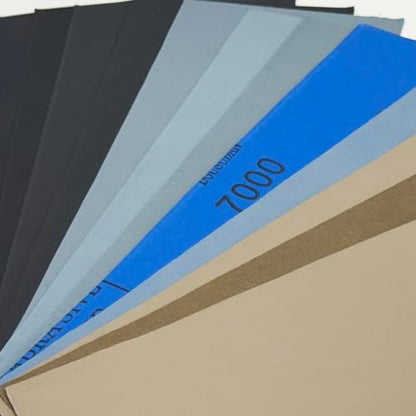 24PCS Ultra-Fine Sand Paper 1000 to 20000 Grit,9 x 3.6 Inch - size: 9 x 3.6 Inch (1000-20000)