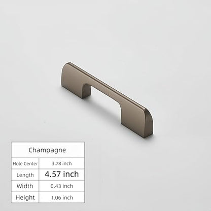 5 Pack Champagne Cabinet Handles, Long Kitchen Cabinet Pulls, Easy to Install for Cabinets, Dresser Drawers and Wardrobes (4.57 inch) - size: 4.57 inch