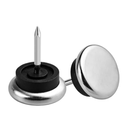 TOVOT 20PCS Furniture Chair Glide Nail-On Metal Glides for Carpet Floors (23mm) - size: 23mm