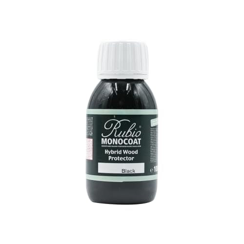 Rubio Monocoat Hybrid Wood Protector 30 ft² | Exterior Wood Oil Finish, Color & UV Protection for Outdoor Wooden Surfaces & Furniture | 100 mL, Black - color: Black, size: 100 ml