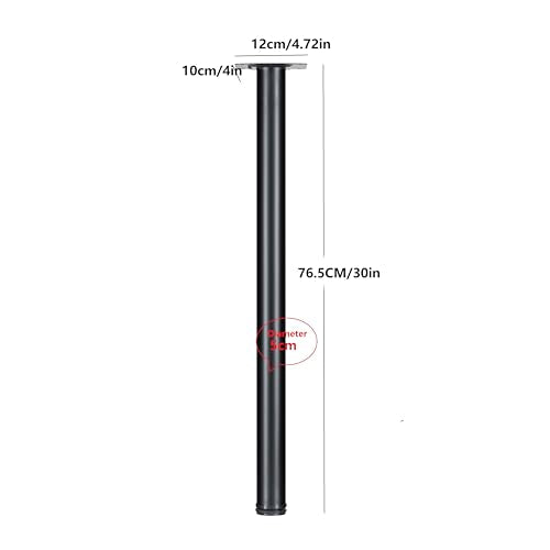 LCSDLHLSY 30 Incn Metal Table Legs,Round Furniture Legs,Set of 4(Black). - size: 30 Inch