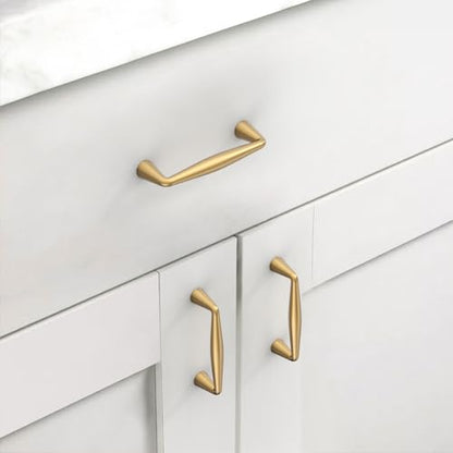 Asidrama Champagne Bronze Cabinet Pulls Solid Handles,3 Inch,10 Pack - color: Champagne Bronze, size: 3" Hole Center(76mm)
