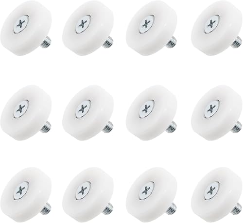 12 Pcs 3/4 Inch Drawer Slide Roller, Drawer Pulley Replacement Wheels Plastic Pulley Bearing Small Pulley for Cabinet Sliding Door Filing Cabinet - size: 3/4 Inch