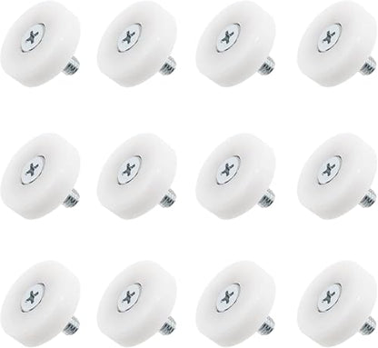 12 Pcs 1 Inch Drawer Slide Roller, Drawer Pulley Replacement Wheels Plastic Pulley Bearing Small Pulley for Cabinet Sliding Door Filing Cabinet - size: 1 Inch