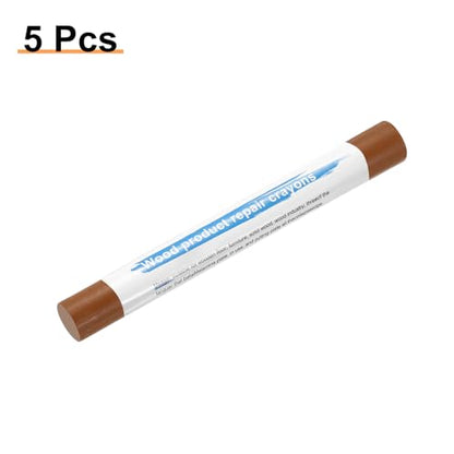 HARFINGTON 5pcs Wood Filler Sticks Wooden Wax Touch Up Furniture Repair Crayons for Scratch Hole Wood, Birch - color: Birch