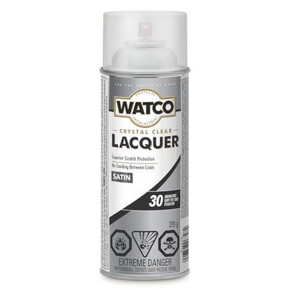 Watco Clear Satin Lacquer Finish Spray - color: Satin, size: 0.09 Gallon (Pack of 1)