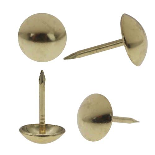 Upholstery Tacks for Furniture 100pcs Decorative Upholstery Nails 7/16" - color: Gold