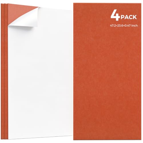 TO-TH Acoustic Wall Panels Thickened Sound Proof Panel 4 Pack, Honey Orange - color: Honey Orange, size: 4 Pack