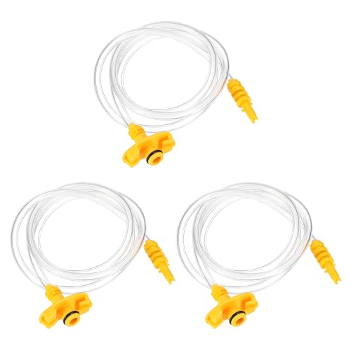 uxcell 3Pcs Air Tube 5cc Glue Adhesive Dispenser Syringes Connector Adapter Replacement for Industrial Glue Liquid Cartridge Dispensing Accessories, Yellow - color: Yellow, size: 5cc