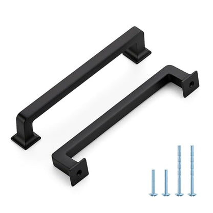 HOME EDIT Matte Black Cabinet Handles Zinc Pulls 5 Inch 10 Pack - color: Matte Black, size: 5 inches Hole Center