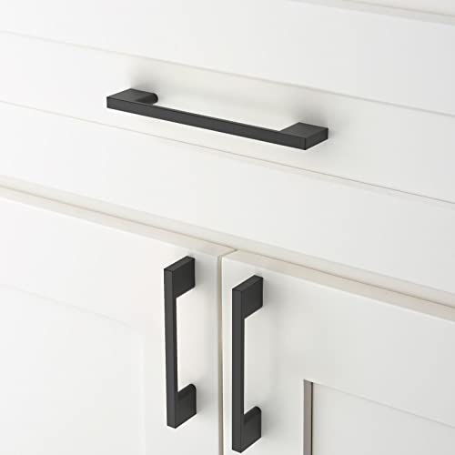 Amerdeco 15 Pack Matte Black Cabinet Pulls 5" - color: Matte Black, size: 5" hole center
