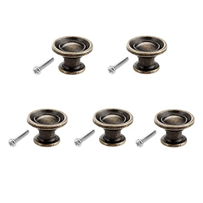dophee 5Pcs Vintage Style Little Drawer Knobs with Screws, 1.14"x0.75" - size: 5 Pieces