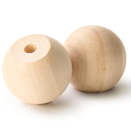 Pinehurst Crafts Unfinished Wood Ball Knobs, Perfect for Kitchen Cabinet Knobs, Furniture DIY, Dresser Drawer Pulls or Crafting, 1-Inch, Pack of 100, BallKnob_1in_100x