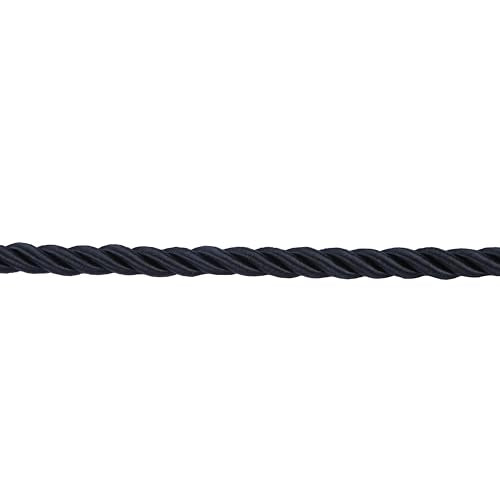 10 Yards / 1cm Twisted Rope Cord Trim Nylon Rope Thread String for DIY,Home Decor,Sofa Furniture Decoration- (Black, 10 Yard) - style: black