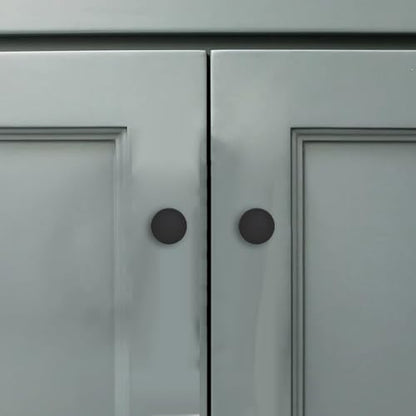 25 Packs of 1-1/5-inch Matte Black Drawers and Cabinet knobs, Round pulls, Suitable for bathrooms, Closets, Kitchens and Dressing Tables