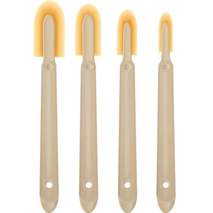 Gisafai 4 Size Set Rubber Caulking Tool Silicone Caulking Finishing Tool Tips Set Applicator with ABS Handle Grip for Brick Skirting Kitchen Bathroom