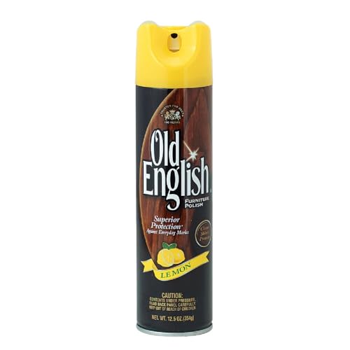 Old English Furniture Polish Spray 12.5oz (Fresh Lemon) (Packaging May vary)
