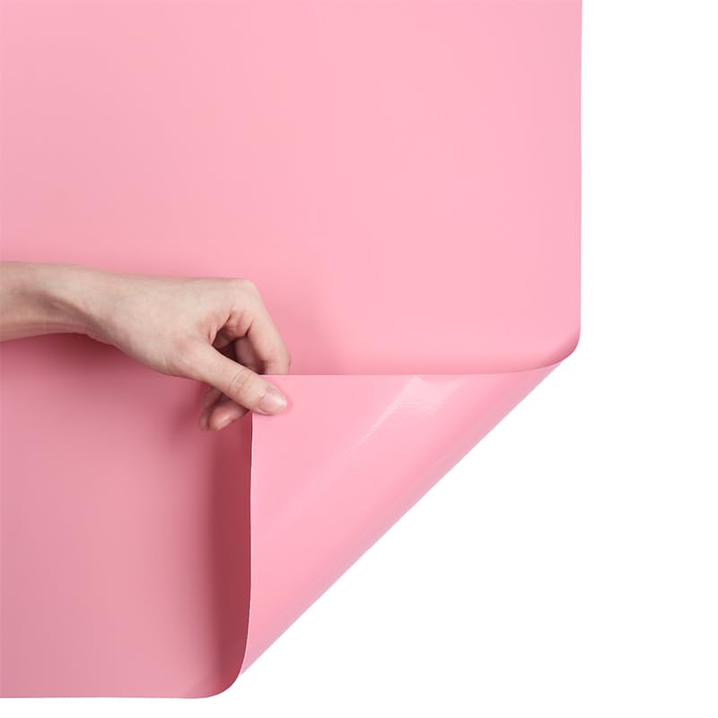 Decotalk 1.3x16.4ft Pink Contact Paper Peel and Stick Cabinet Contact Paper - color: Pink, size: 15.7" x 200"