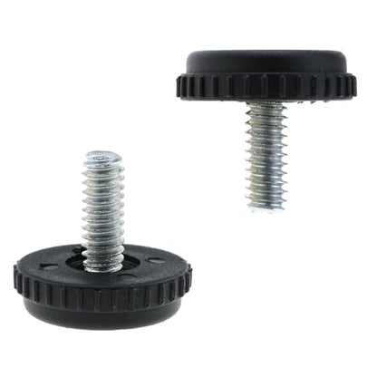 MEETOOT 12PCS Screw in Threaded Furniture Leveler Furniture Leveling Feet 1/4-20 Furniture Adjustable Non Slip Feet for Furniture Table Chair Cabinet and Bathroom Cabinet