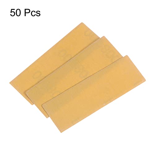HARFINGTON 50pcs Micro Sander Paper 800 Grit 3.5x1.2 Inch Mini Sanding Sheets Strips Hook Loop Sandpapers for Wood Metal Small Projects Tight Spaces Polish Work - size: 800 Grit